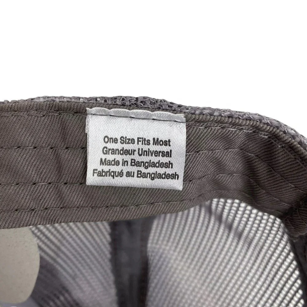 Bass Pro Shops Grey Printed Logo Trucker Mesh Hat Snapback Closure NEW - Picture 9 of 9